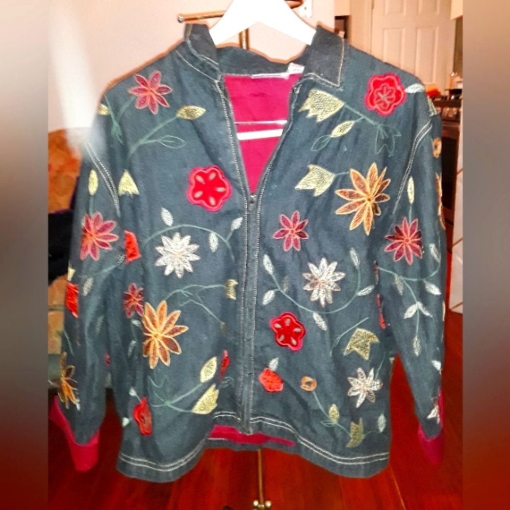 Chico Design Embroidered Floral Jacket